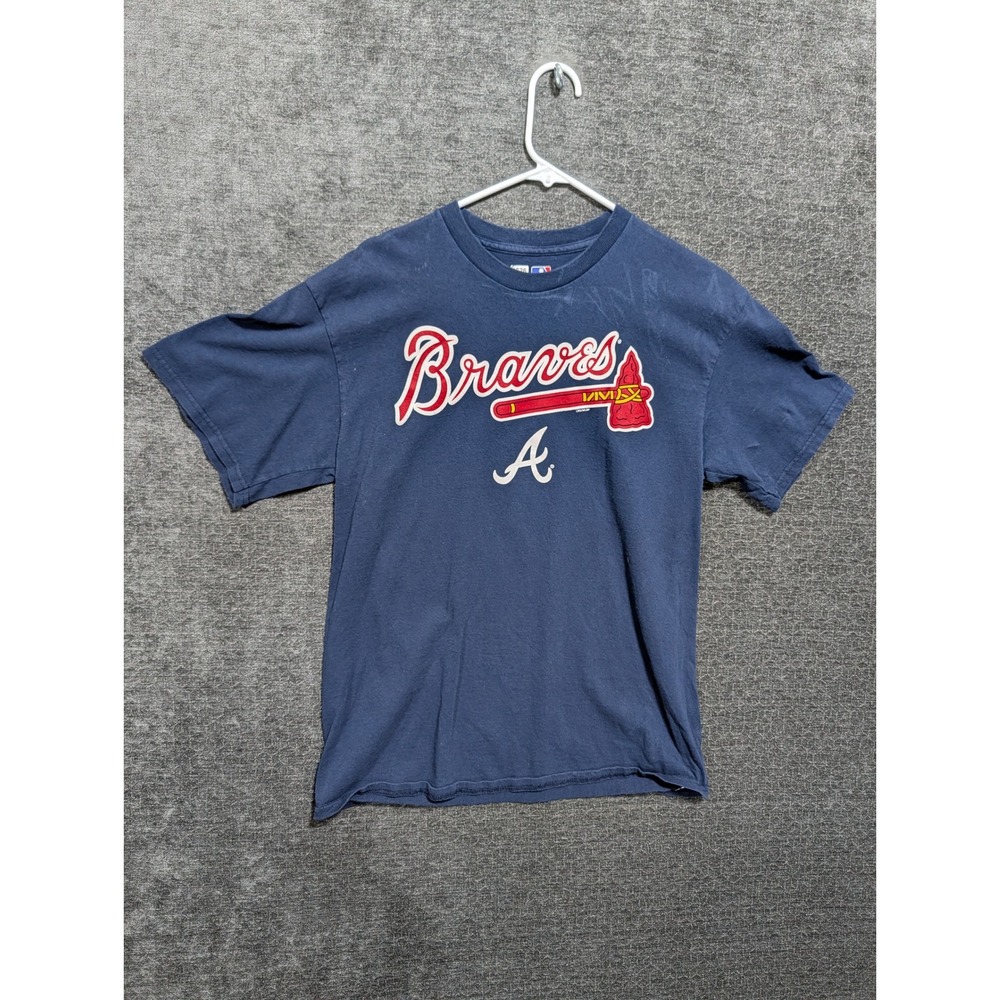 Atlanta Braves MLB Genuine Merchandise Navy Blue Graphic T-Shirt Mens Large